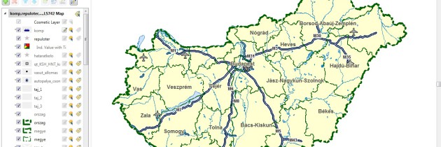 Térképcsomag Magyarország közigazgatási határvonalaival